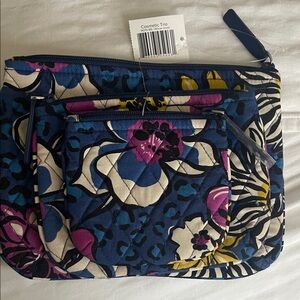 Vera Bradley Blue Floral Cosmetic Set